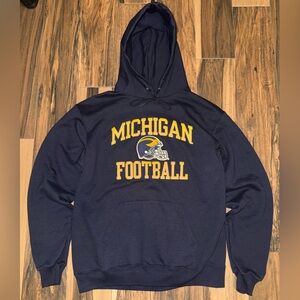Champion Navy Blue Michigan Football Hoodie